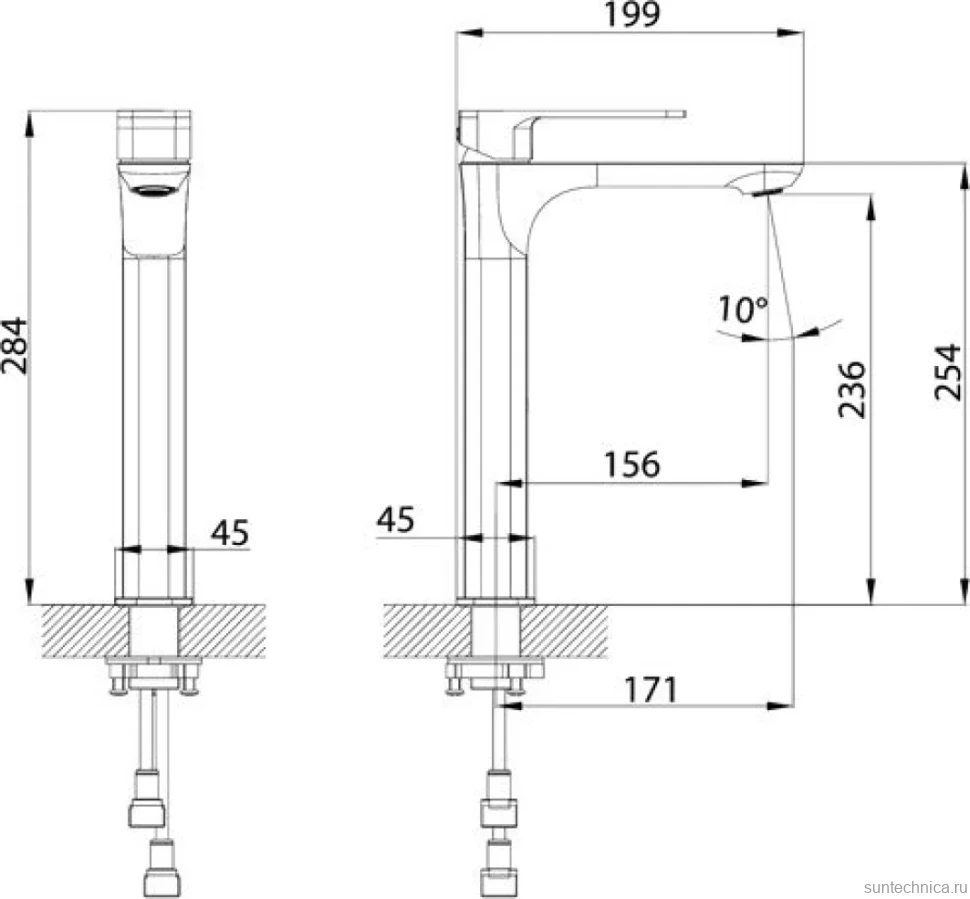 Смеситель для раковины IDDIS Slide SLIBL01i01 черный