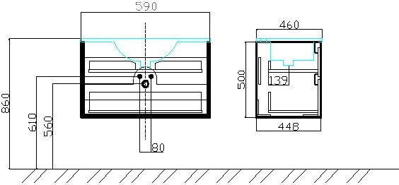 Мебель для ванной комнаты Sanvit Рольф 60 белая