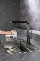 Смеситель для кухни AQUAme Cucina с выдвижным изливом AQM9903MB
