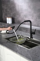 Смеситель для кухни AQUAme Cucina с выдвижным изливом AQM9903MB