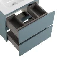 Мебель для ванной комнаты BelBagno Kraft 39 50 подвесная, матовая голубая, раковина bb500/390etl