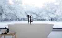 Напольный смеситель для ванны с душем Lemark Bronx LM3744BL черный