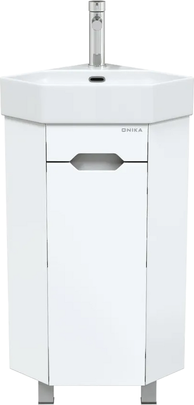 Тумба под раковину Onika Айленд 35 напольная, угловая, белая
