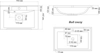 Тумба с раковиной Brevita Balaton 75, подвесная, белая