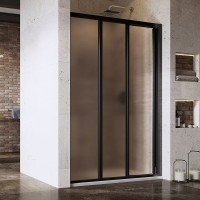 Душевая дверь в нишу Ravak Supernova ASDP3-130 Grape, 200, профиль черный
