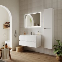 Мебель для ванной комнаты Sancos Cento 100 см белый глянец