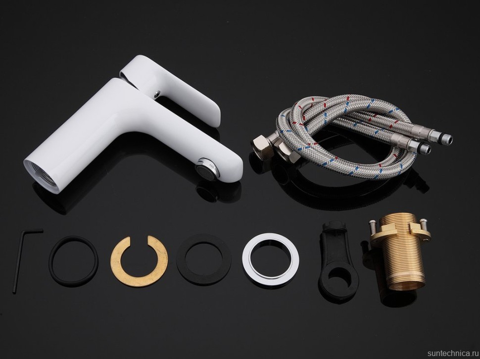 Смеситель для раковины Gappo G48 G1048 белый, хром