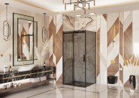 Душевой уголок Ambassador Benefit 19022201HBB-80HBB 120х80 см, профиль черный, стекло тонированное