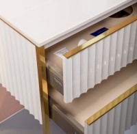 Тумба под раковину Armadi Art Monaco 80 белая, золото