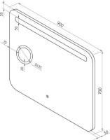Зеркало CONTINENT Fibra 90х70 с подсветкой Зеркало CONTINENT Fibra 90х70 с подсветкой