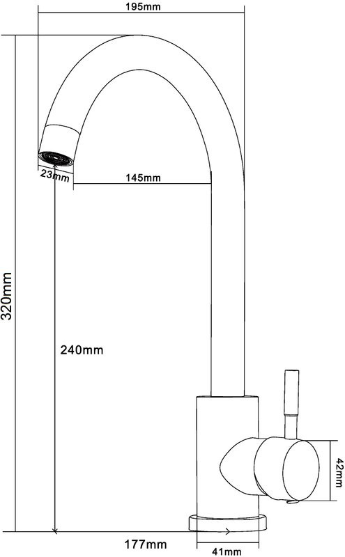 Смеситель для кухни Orange Steel M99-009b