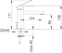 Смеситель для раковины Remer Qubika Design QD10 с донным клапаном Смеситель для раковины Remer Qubika Design QD10 с донным клапаном