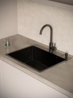 Мойка кухонная РМС MR-6050BL c корзиной и дозатором, графит