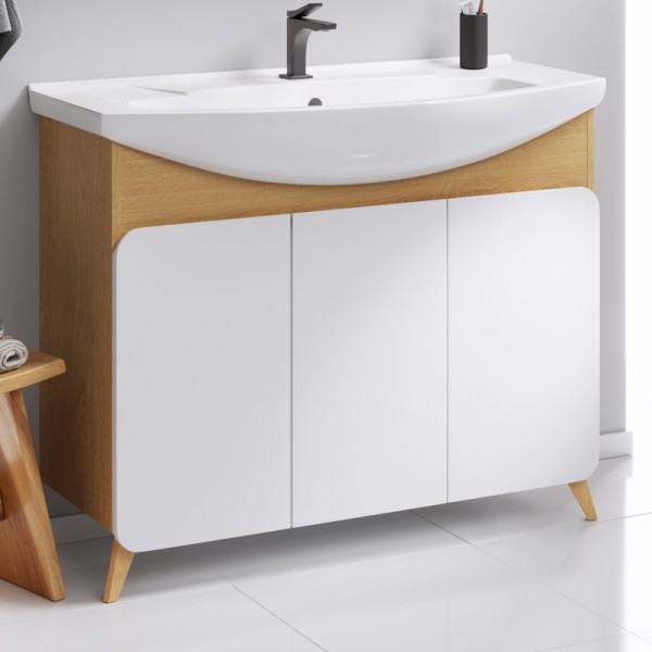 Тумба под раковину Aqwella Basic 105 дуб золотой