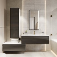 Тумба с раковиной STWORKI Левангер 120 белая матовая