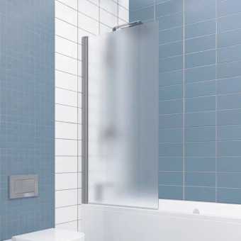 Шторка на ванну Kubele DE020 DE020P601-MAT-MT- 50х150 150х50, профиль матовый хром, стекло матовое