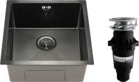 Комплект Мойка Melana D4545HB графит + Измельчитель Bone Crusher BC 810-SL Slim Line