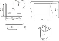 Мойка кухонная Granula 6002, алюминиум