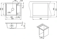 Мойка кухонная Granula 6002, алюминиум