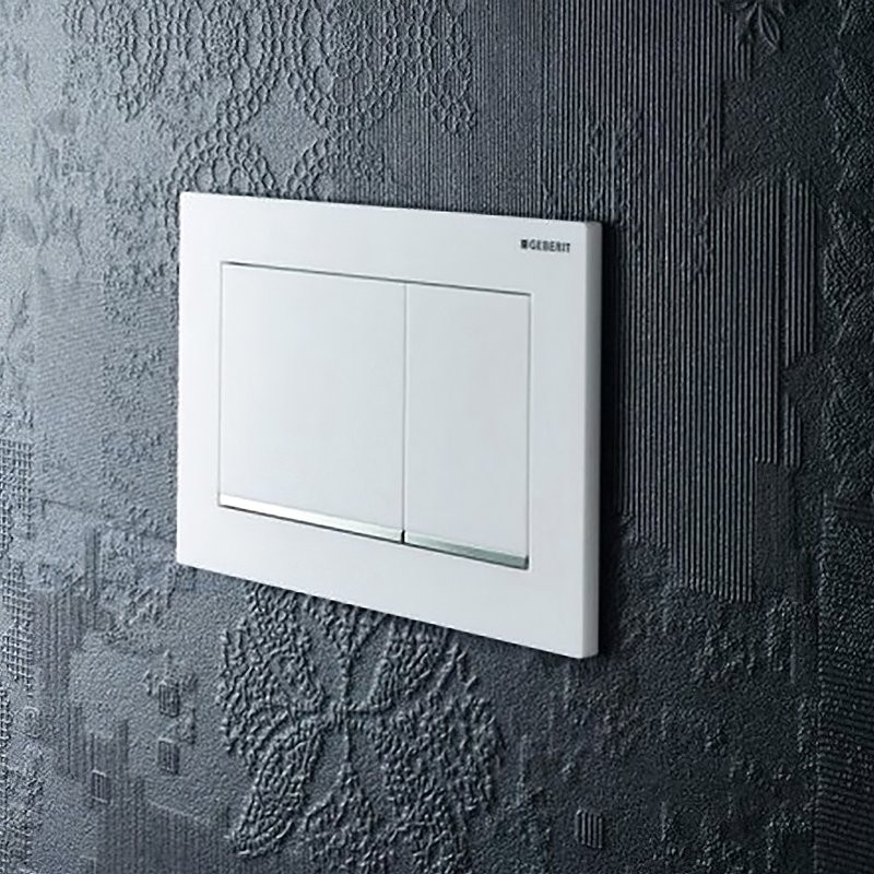 Комплект Унитаз подвесной Geberit Smyle Square 500.683.01.1 с крышкой-сиденьем с микролифтом + Крепления Duofix 111.815.00.1 к стене + Звукоизоляция + Инсталляция UP 320 111.300.00.5 + Кнопка Sigma 30 115.883.JT.1 белая матовая, хром глянцевый