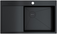 Мойка кухонная Omoikiri Akisame 86-GB-R графит Мойка кухонная Omoikiri Akisame 86-GB-R графит