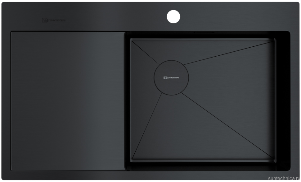 Мойка кухонная Omoikiri Akisame 86-GB-R графит