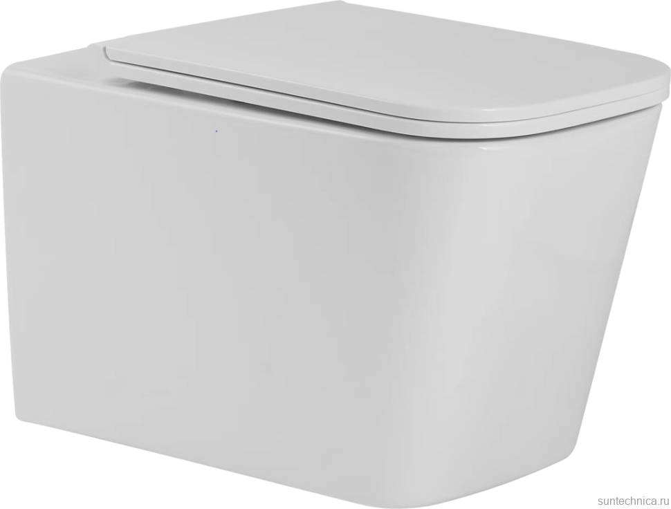 Комплект Унитаз подвесной SantiLine SL-5027 безободковый, с микролифтом, система смыва Tornado + Инсталляция SantiLine SL-01 с кнопкой смыва хром