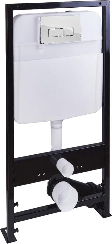 Комплект Унитаз подвесной SantiLine SL-5027 безободковый, с микролифтом, система смыва Tornado + Инсталляция SantiLine SL-01 с кнопкой смыва хром