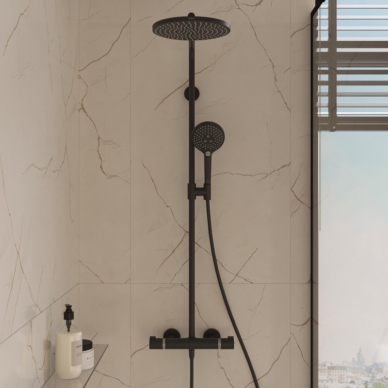 Душевая стойка Hansgrohe Raindance Select S Showerpipe 240 1jet P  27633670 с термостатом, черный