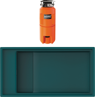 Комплект Мойка Omoikiri Kinaru 86-U/I-DO deep ocean + Измельчитель Nagare slim 1250