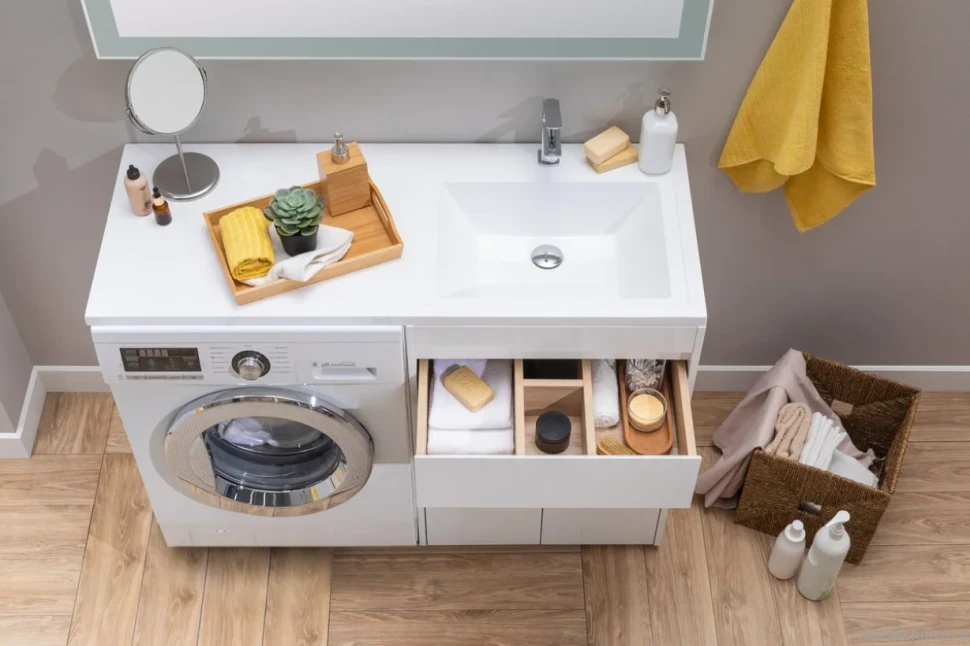 Тумба с раковиной Aquanet Токио 48 1 ящик, 2 двери R