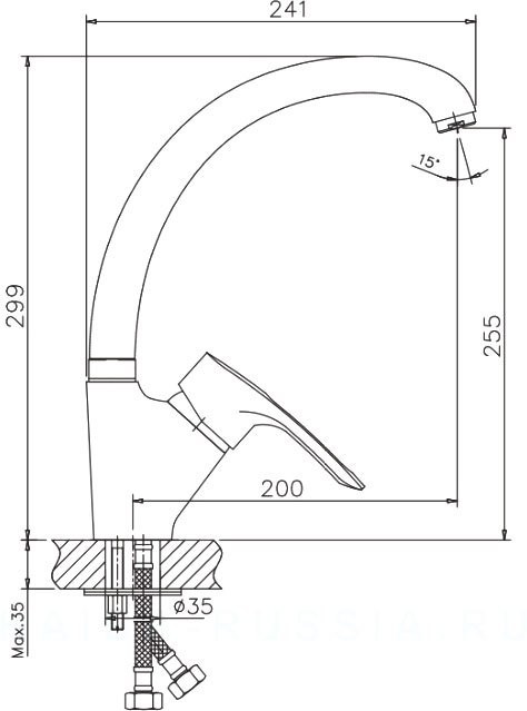 Смеситель для кухни Haiba HB66 HB4166