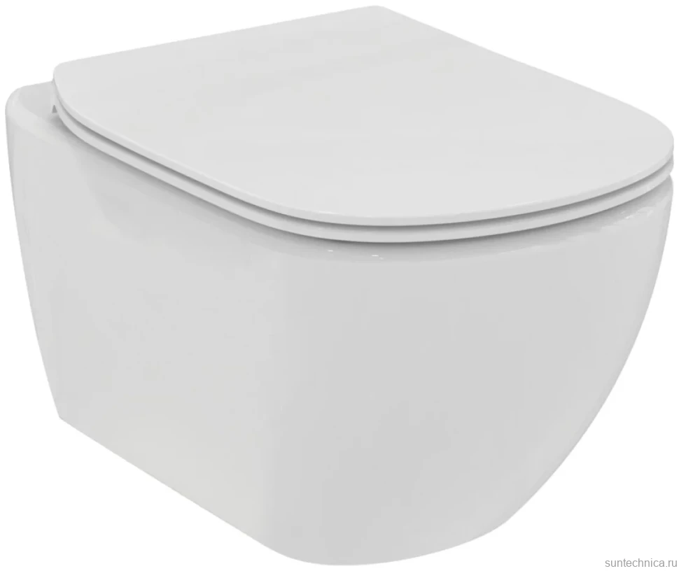 Комплект Унитаз подвесной Ideal Standard Tesi T536001 с микролифтом + Инсталляция TECE Base 9400413 4 в 1 с кнопкой смыва