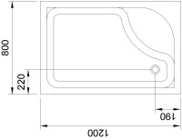 Поддон для душа Royal Bath BP RB 8120BP R с сифоном