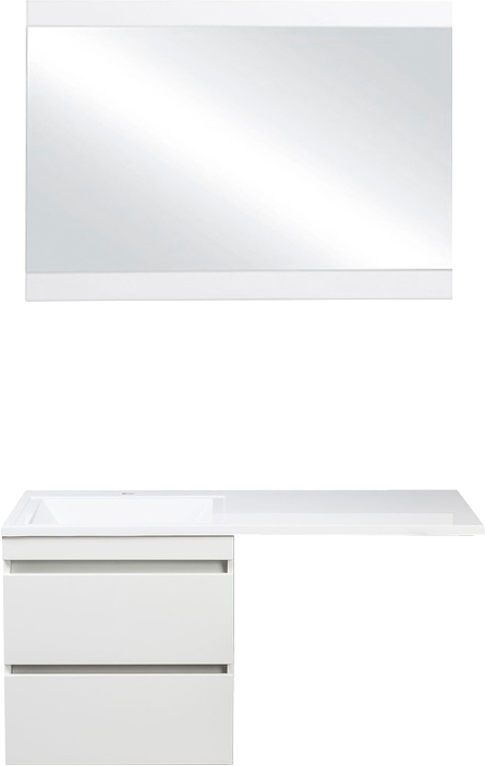 Мебель для ванной комнаты Style Line Даллас 120 Люкс Plus подвесная, белая, эмаль L