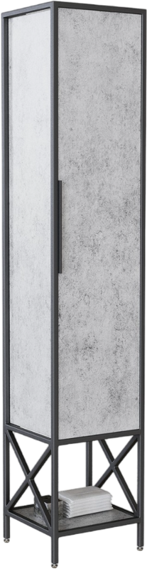 Шкаф пенал для ванной Mixline Бруклин-38 бетон