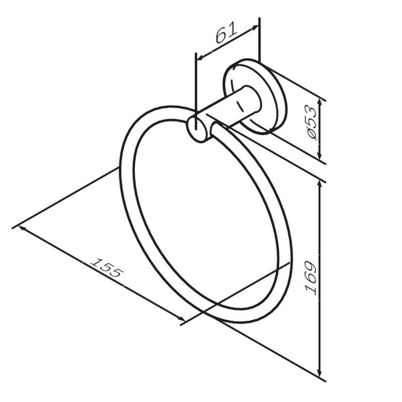 Держатель для полотенец AM.PM X-Joy A85A34499 золото, кольцо