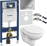 Комплект Унитаз подвесной VitrA S10 + Крышка S20 84-003-019 с микролифтом, петли хром + Инсталляция Geberit Duofix UP 320 111.300.00.5 + Кнопка Sigma 01 115.770.21.5 хром + Крепления 111.815.00.1 к стене + Звукоизоляция