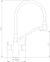 Смеситель для кухни Haiba HB855 HB76855-7 черный