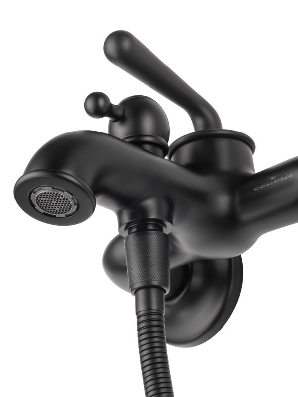 Смеситель для ванны с душем Wonzon & Woghand Steam WW-88639008-MB матовый черный