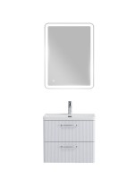 Мебель для ванной комнаты BelBagno Due 50 ручки хром полированный, bianco lucido