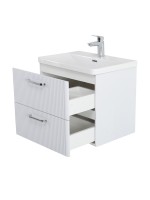 Мебель для ванной комнаты BelBagno Due 50 ручки хром полированный, bianco lucido