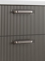 Тумба с раковиной BelBagno Due 60 ручки матовый атласный никель, оружейная сталь