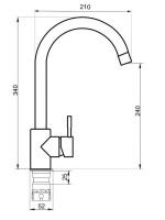 Смеситель для кухни РМС Sus124blk 017F черный