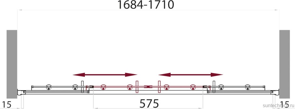 Шторка на ванну BelBagno Uno VF 2 170/145 P Cr
