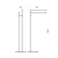 Стойка Colombo Design Hermitage B4038.GM графит