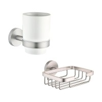 Набор Стакан Allen Brau Priority 6.31002-BN + Мыльница 6.31004-BN Набор Стакан Allen Brau Priority 6.31002-BN + Мыльница 6.31004-BN