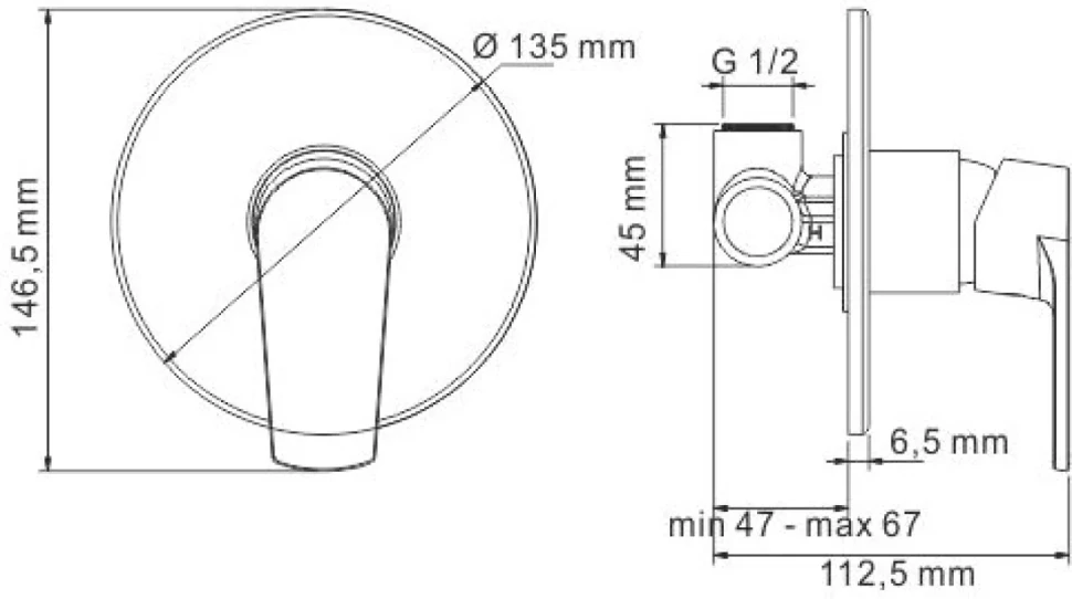 Гигиенический душ Wasserkraft A06156 шланг 100 см