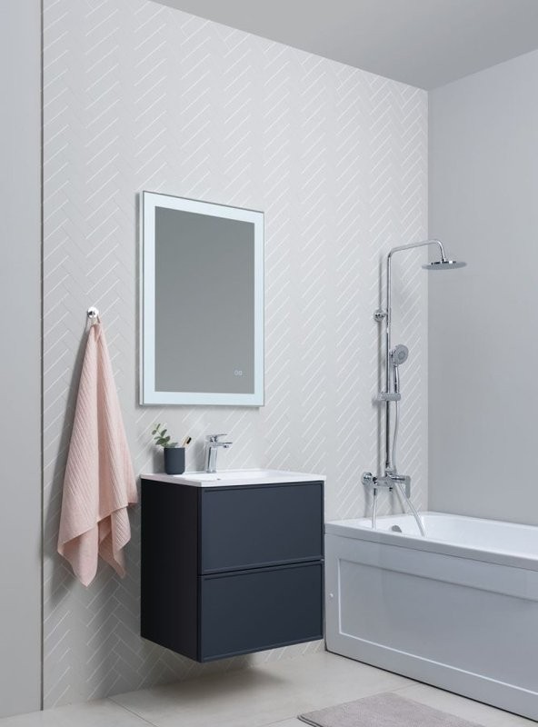 Тумба с раковиной Aquanet Арт 60 подвесная, маренго