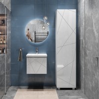 Мебель для ванной комнаты Vigo Geometry 50 подвесная, белая, раковина Como 50